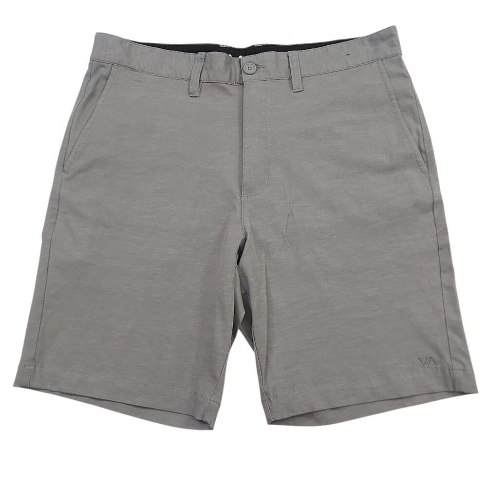 RVCA Shorts Mens 32 Gray Lightweight Performance Stretch Outdoor Casual Golf